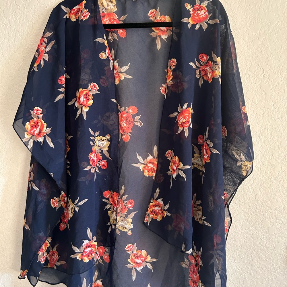 Floral Sheer Kimono Cardigan